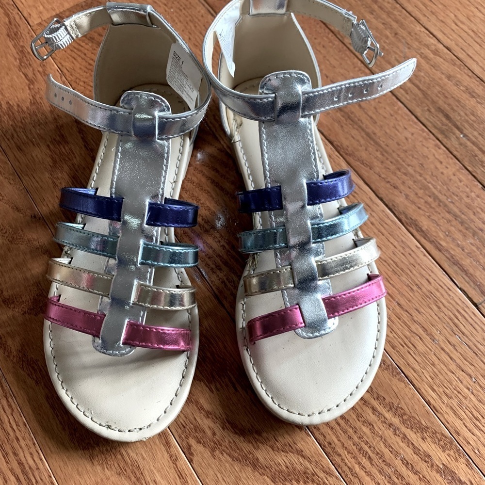 Gymboree silver sandals size 1